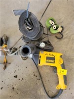 DEWALT ELECTRIC DRILL AND STRAPS
