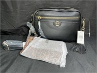 New with Tags Iman Black with Gold Shoulder Bag