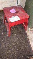 Red foot stool step stool