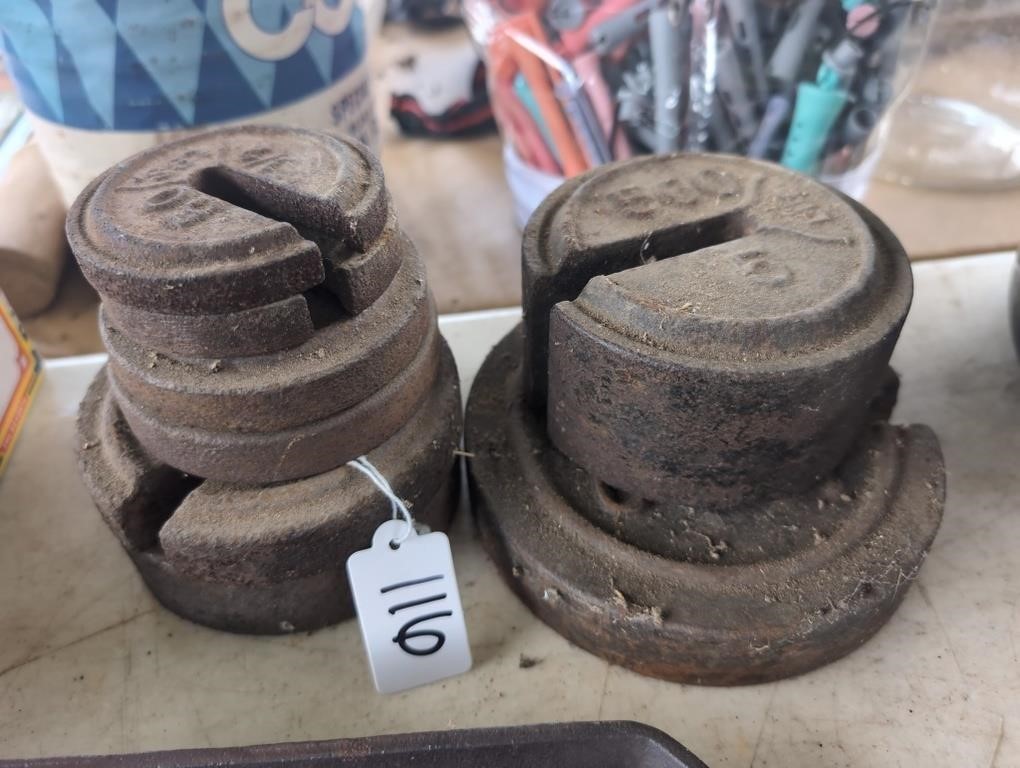 Vintage scale weights
