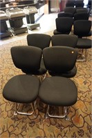 (4) Upholstered Low Back Gaming Chairs
