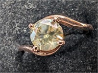 $6295 10K  Diamond (1Ct,Si2,Yellowish Green) Ring