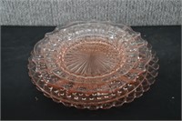 Lot VTG Assorted Pink Depression Glass Plates