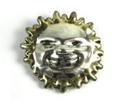 Vintage Sterling Sun Brooch or Pendant