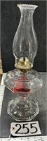 18" Clear Glass Oil Lamp