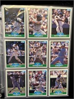 Folder Of 1989 Score Baseball Cards