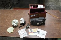 Vintage Polaroid Camera in Case w/ Attachments