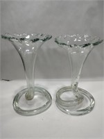 2 twisted vases 9 in