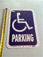 Handicap sign- flimsy metal