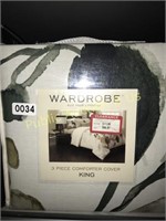 WARDROBE KING COMFORTER COVER $119 RETAIL