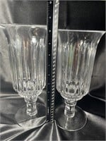Two (2) Full Lead Crystal Candlelabras