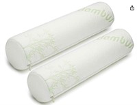 2 Pack Cervical Neck Roll Memory Foam Pillow