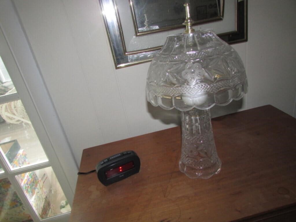 clock & glass lamp