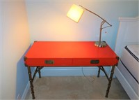 Anthropologie Red Lacquer Desk