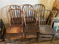 6 BOW BACK CHAIRS