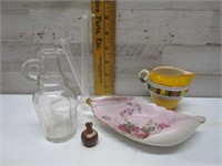 ITALY CREAMER, MINIATURE SIGNED POTTERY, & MORE