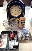 Nice lot of clock and tools