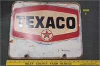 TEXACO double sided metal sign 17x14