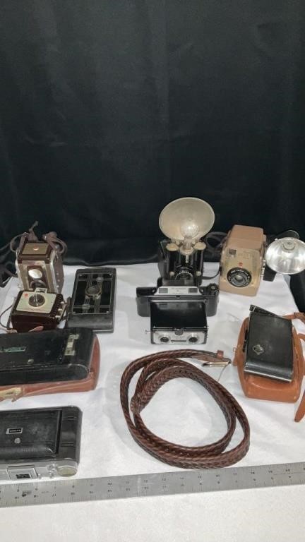 Vintage Kodak cameras, Brownie, and other