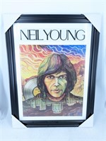 COLLECT Neil Young Framed Close Up Print Gold Rec.