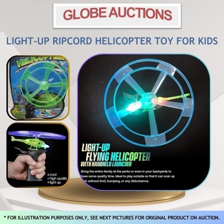 LIGHT-UP RIPCORD HELICOPTER TOY FOR KIDS
