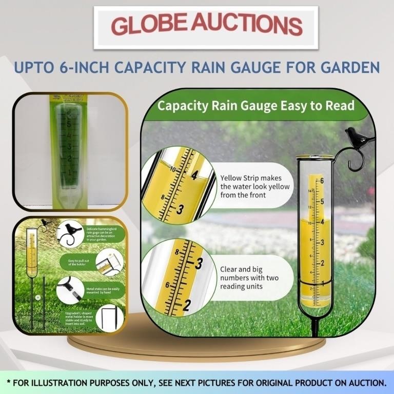 UPTO 6-INCH CAPACITY RAIN GAUGE FOR GARDEN