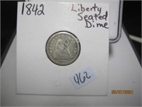 Seated Liberty Dime 1842