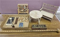Vintage Child's Items- Including Doll Furniture
