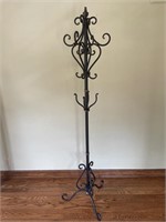 Gilt Accent Iron Hall Tree