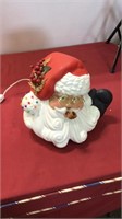 Lighted Santa with pipe