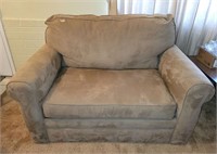 TAN MICROFIBER LOVE SEAT SLEEPER