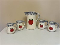 House's Pottery (Sturgis, KY) Pitcher & Mugs