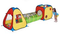 UTEX 3 in 1 Pop Up Play Tent with Tunnel  Ball