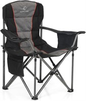 Camping Chair with Holder  450 LBS  Black