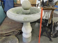 antique limestone birdbath