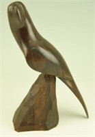 Ironwood carved Parrot 9”