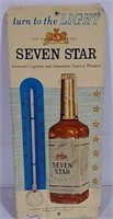 Seven Star Whiskey Tin Thermometer