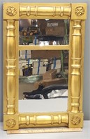 Antique Gold Gilt Half Pilaster Wall Mirror