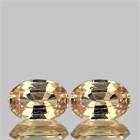 NATURAL CHAMPAGNE IMPERIAL TOPAZ PAIR- FL/VVS