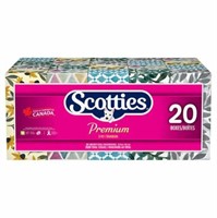 20-Pk Scotties Premium Facial Tissue, Soft &
