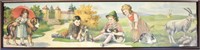 FRAMED 1930s "CHILD LIFE" WALL FRIEZE
