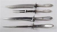 4pc Vintage Community Plate Meat Carving Set