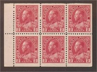 CANADA #106a BOOKLET PANE OF 6 MINT EXTRA FINE NH