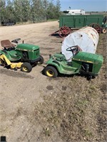 Pair of John Deere 111S tractors Mechanics special