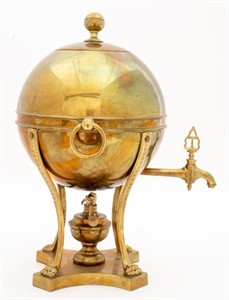 English Regency Brass Hot Water Urn