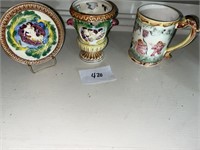 Occupied Japan Mini plate, mug, and goblet