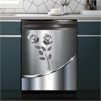 Rose Pattern Stainless Steel Refrigerator Wrap Flo