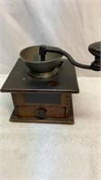 Old wood coffee grinder