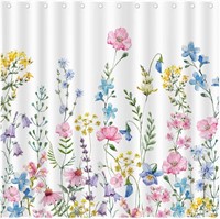 $17  Spring Floral Shower Curtain 72x72