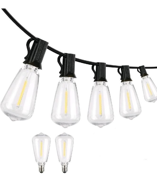 Outdoor String Lights with 27 Shatterproof LED Bul